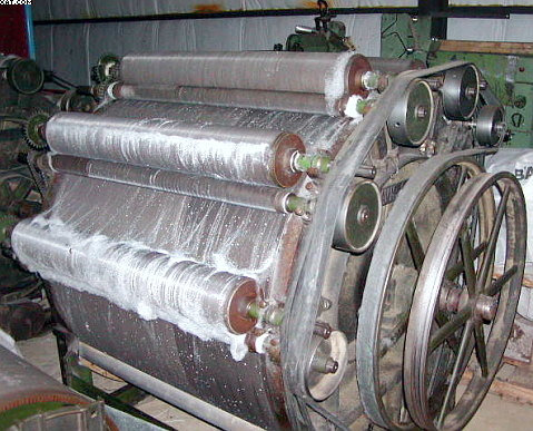 DAVIS & FURBER 48" T-Slot Woolen Card, 2 cylinders,